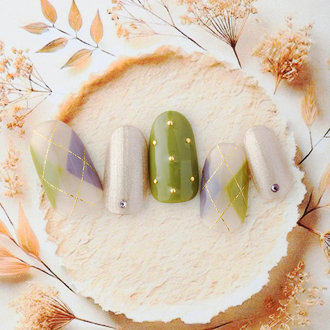 <center>柔らかな印象のアーガイルで心地よく秋を過ごして<br>(K09-ST13)</center>