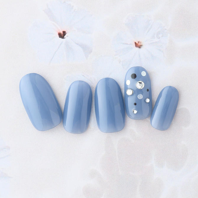 <center>白黒ホロとストーンをランダムに散りばめたドットデザイン<br>(K09-L11)</center>