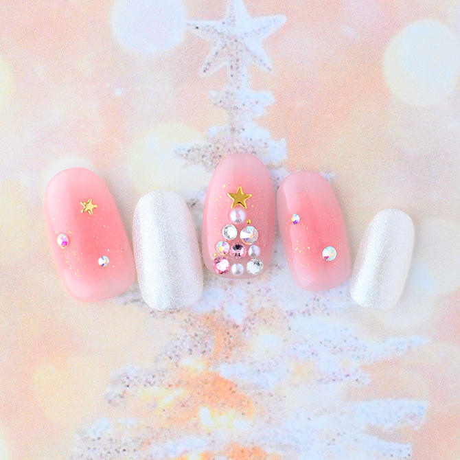 <center>柔らかなチークにボリューム感あるツリーでXmasを盛り上げて<br>(K11-CP1-P13)</center>