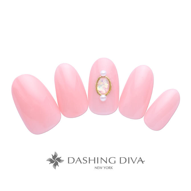 フレームアートがキュートなピンクのワンカラー ネイルデザイン ネイルサロンのダッシングディバ Dashing Diva