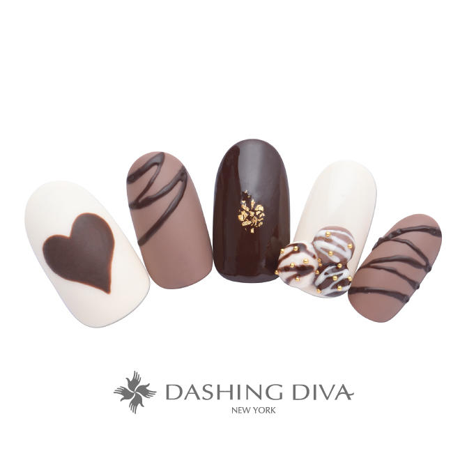 バレンタインネイルのネイルデザイン ネイルサロンのダッシングディバ Dashing Diva