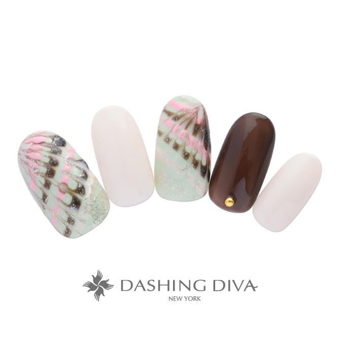 ライムミント×チョコレートカラーの爽やかピーコック (L01-CP2-S12)