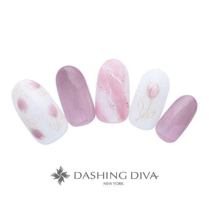 繊細なラインとマグネットの春めくチューリップアート(L03-P11)